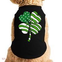St. Patricks Day Irish American Flag Ireland Shamrock Clover Doggie Tank thumb 0