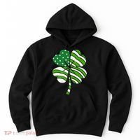 St. Patricks Day Irish American Flag Ireland Shamrock Clover Hoodie thumb 0