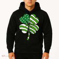 St. Patricks Day Irish American Flag Ireland Shamrock Clover Hoodie thumb 2