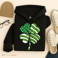 St. Patricks Day Irish American Flag Ireland Shamrock Clover Hoodie thumb 4