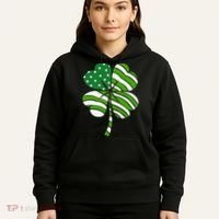 St. Patricks Day Irish American Flag Ireland Shamrock Clover Hoodie thumb 5