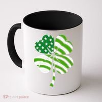 St. Patricks Day Irish American Flag Ireland Shamrock Clover Coffee Mug thumb 0
