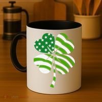 St. Patricks Day Irish American Flag Ireland Shamrock Clover Coffee Mug thumb 4