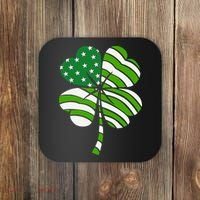 St. Patricks Day Irish American Flag Ireland Shamrock Clover Coaster thumb 0