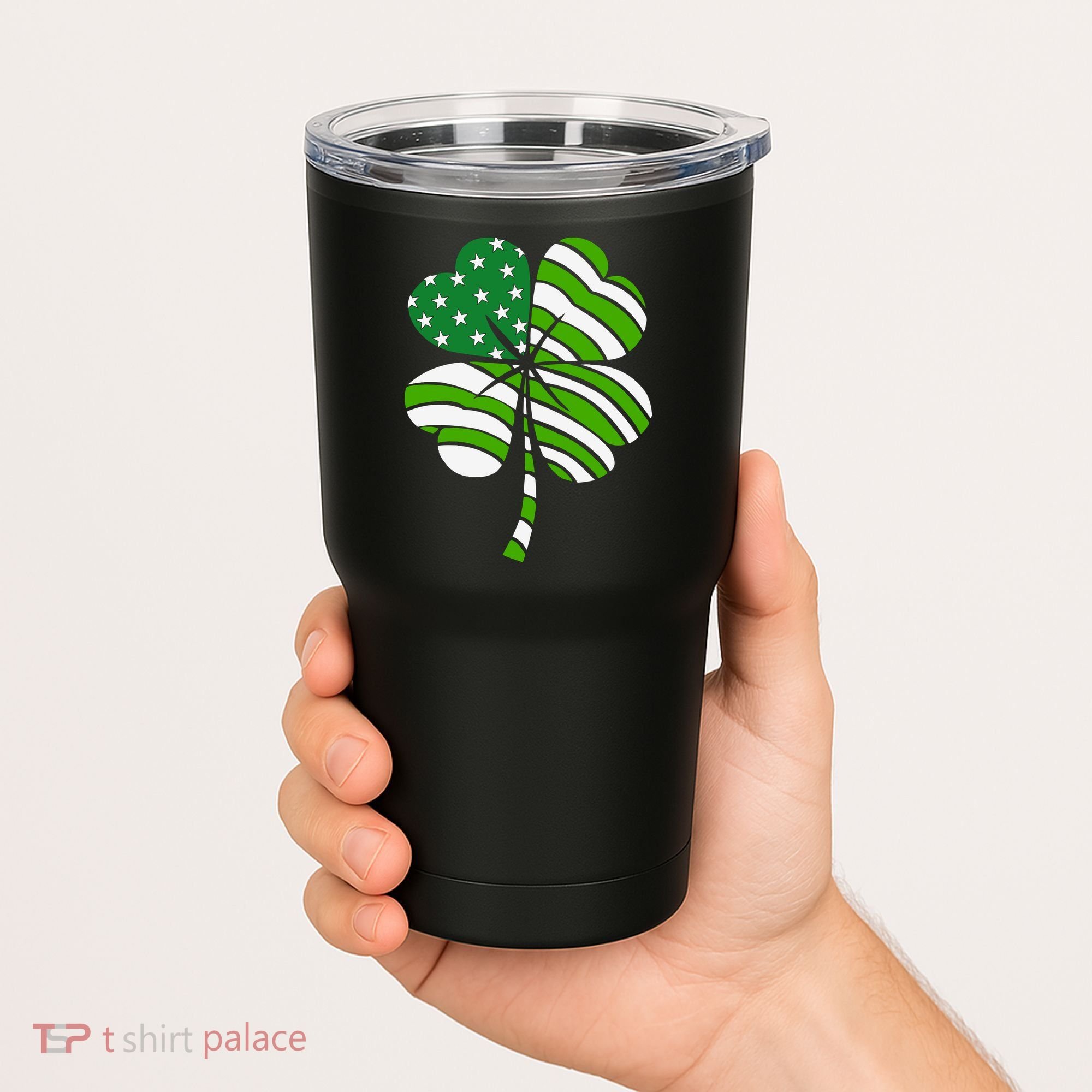 St. Patricks Day Irish American Flag Ireland Shamrock Clover Tumbler