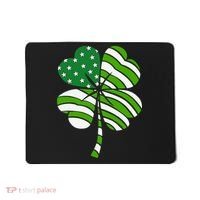 St. Patricks Day Irish American Flag Ireland Shamrock Clover Mousepad thumb 0