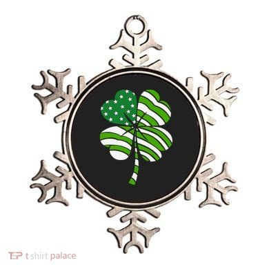 St. Patricks Day Irish American Flag Ireland Shamrock Clover Ornament