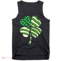 St. Patricks Day Irish American Flag Ireland Shamrock Clover Tank Top thumb 0