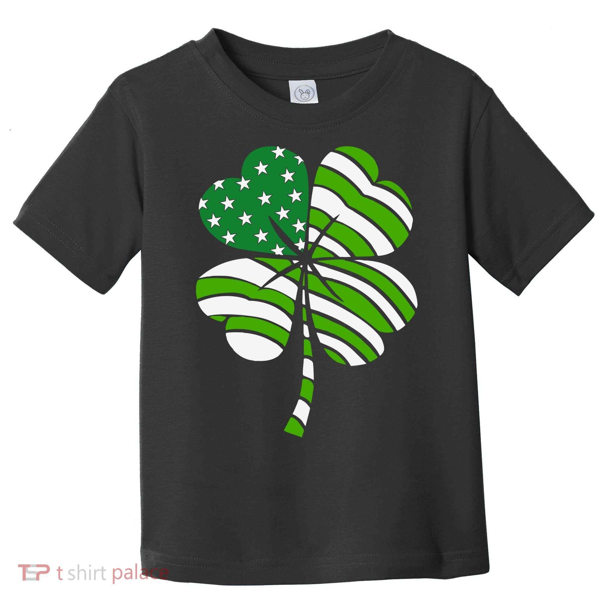 St. Patricks Day Irish American Flag Ireland Shamrock Clover Toddler T-Shirt