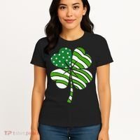 St. Patricks Day Irish American Flag Ireland Shamrock Clover Women's T-Shirt thumb 4