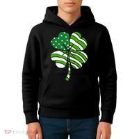 St. Patricks Day Irish American Flag Ireland Shamrock Clover Kids Hoodie thumb 4