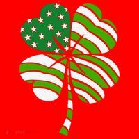 St. Patricks Day Irish American Flag Ireland Shamrock Clover Santa Hat thumb 1