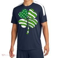 St. Patricks Day Irish American Flag Ireland Shamrock Clover Sport-Tek Competitor United Soccer Jersey thumb 0