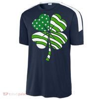 St. Patricks Day Irish American Flag Ireland Shamrock Clover Sport-Tek Competitor United Soccer Jersey thumb 2