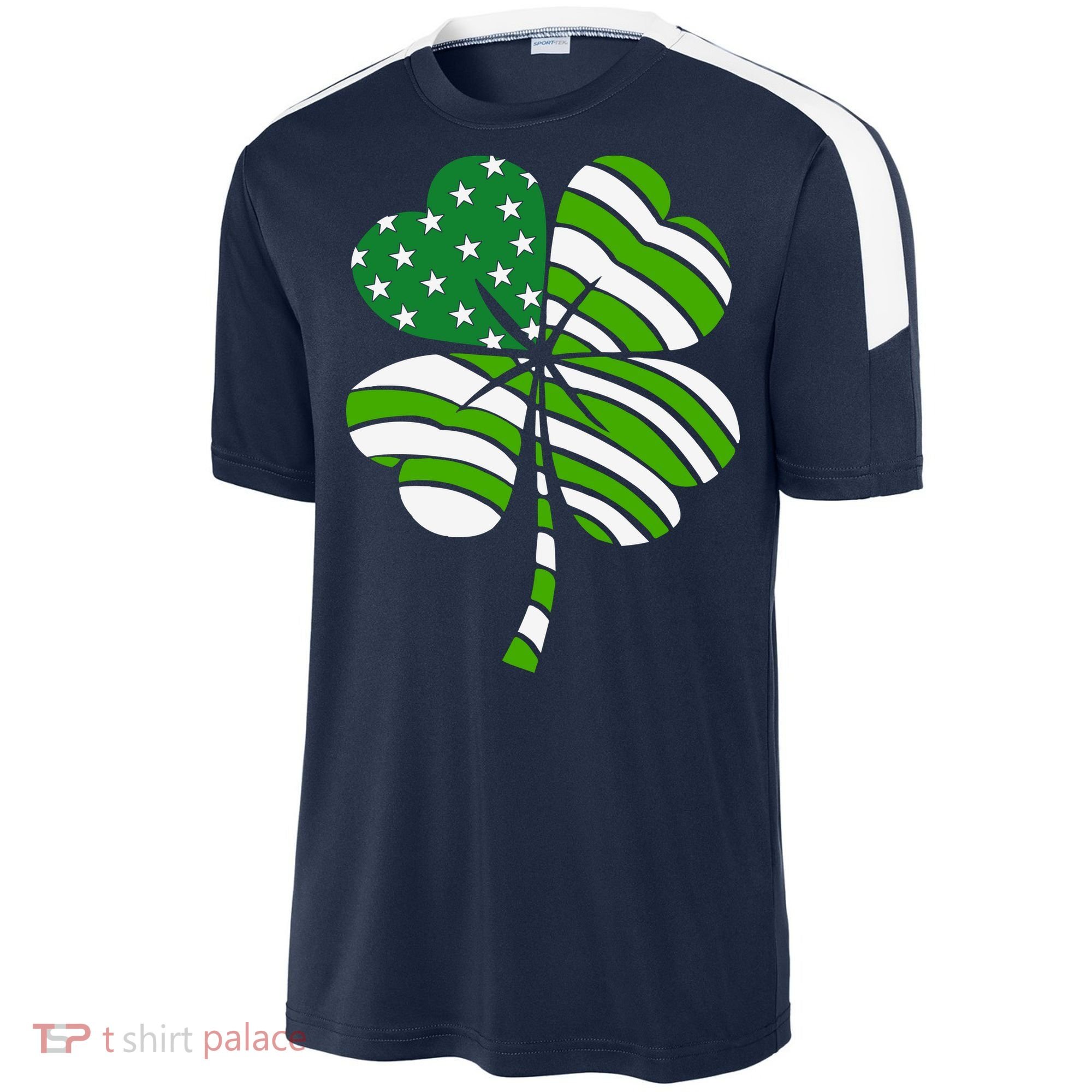 St. Patricks Day Irish American Flag Ireland Shamrock Clover Sport-Tek Competitor United Soccer Jersey