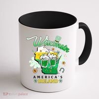 St Patricks Day Wisconsin Americas Ireland Irish Beer Lover Gift Coffee Mug thumb 1