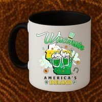St Patricks Day Wisconsin Americas Ireland Irish Beer Lover Gift Coffee Mug thumb 2