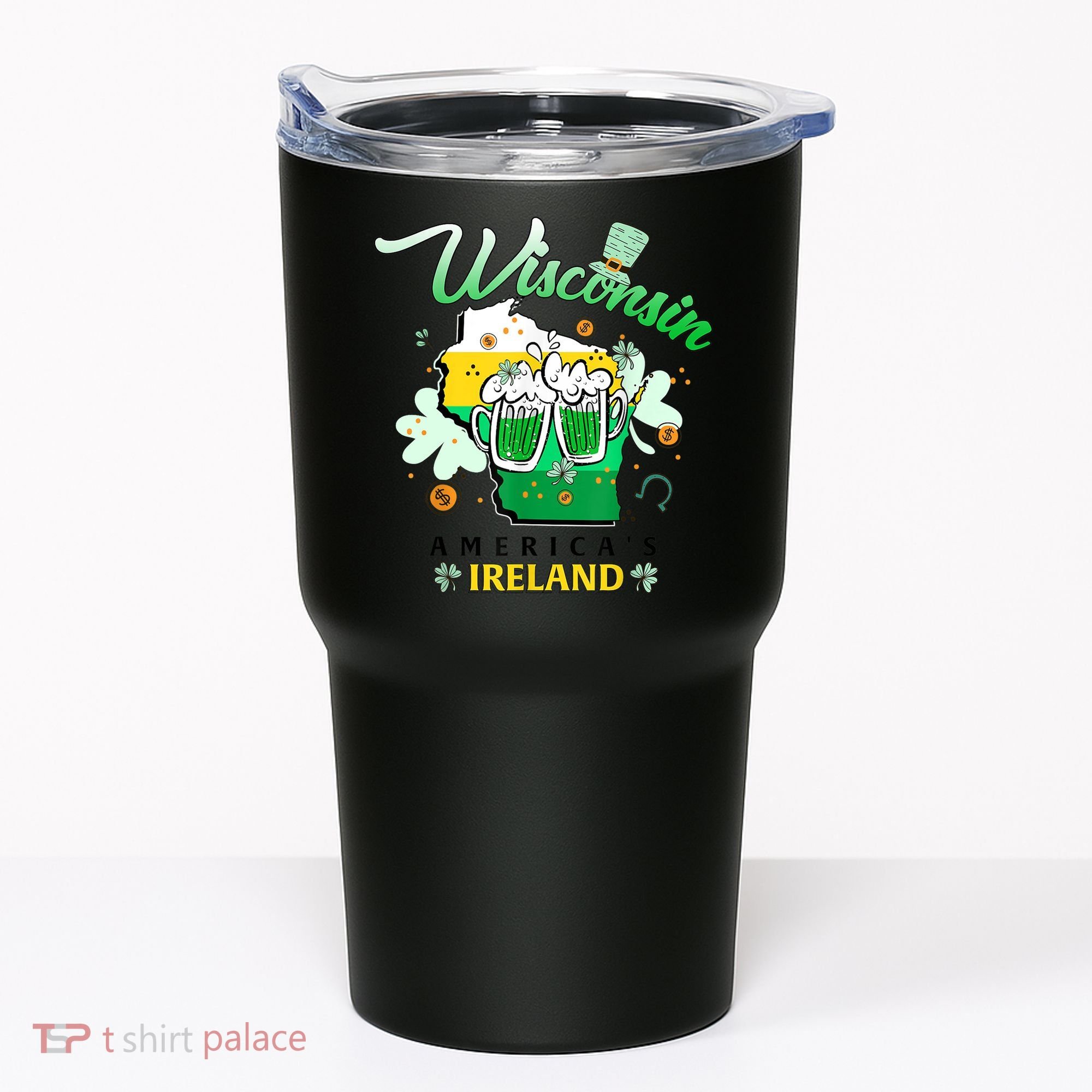 St Patricks Day Wisconsin Americas Ireland Irish Beer Lover Gift Tumbler