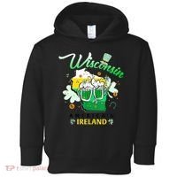 St Patricks Day Wisconsin Americas Ireland Irish Beer Lover Gift Toddler Hoodie thumb 0