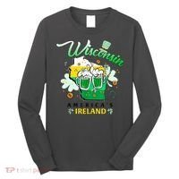 St Patricks Day Wisconsin Americas Ireland Irish Beer Lover Gift Long Sleeve Shirt thumb 0