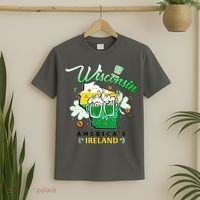 St Patricks Day Wisconsin Americas Ireland Irish Beer Lover Gift T-Shirt thumb 2