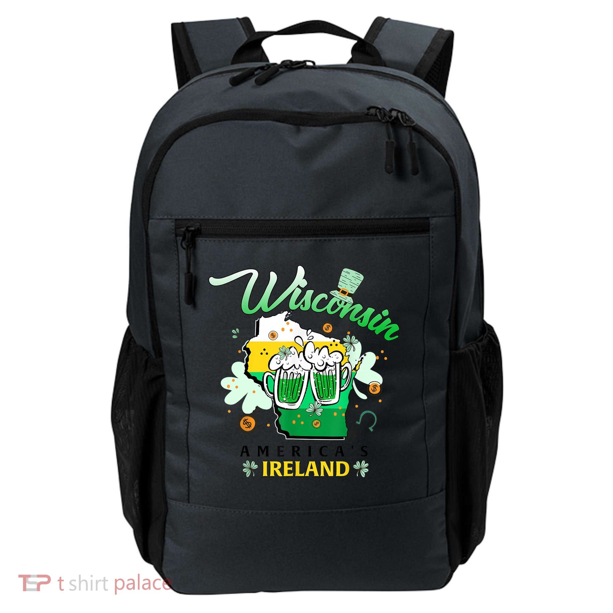 St Patricks Day Wisconsin Americas Ireland Irish Beer Lover Gift Backpack