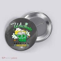 St Patricks Day Wisconsin Americas Ireland Irish Beer Lover Gift Button thumb 0