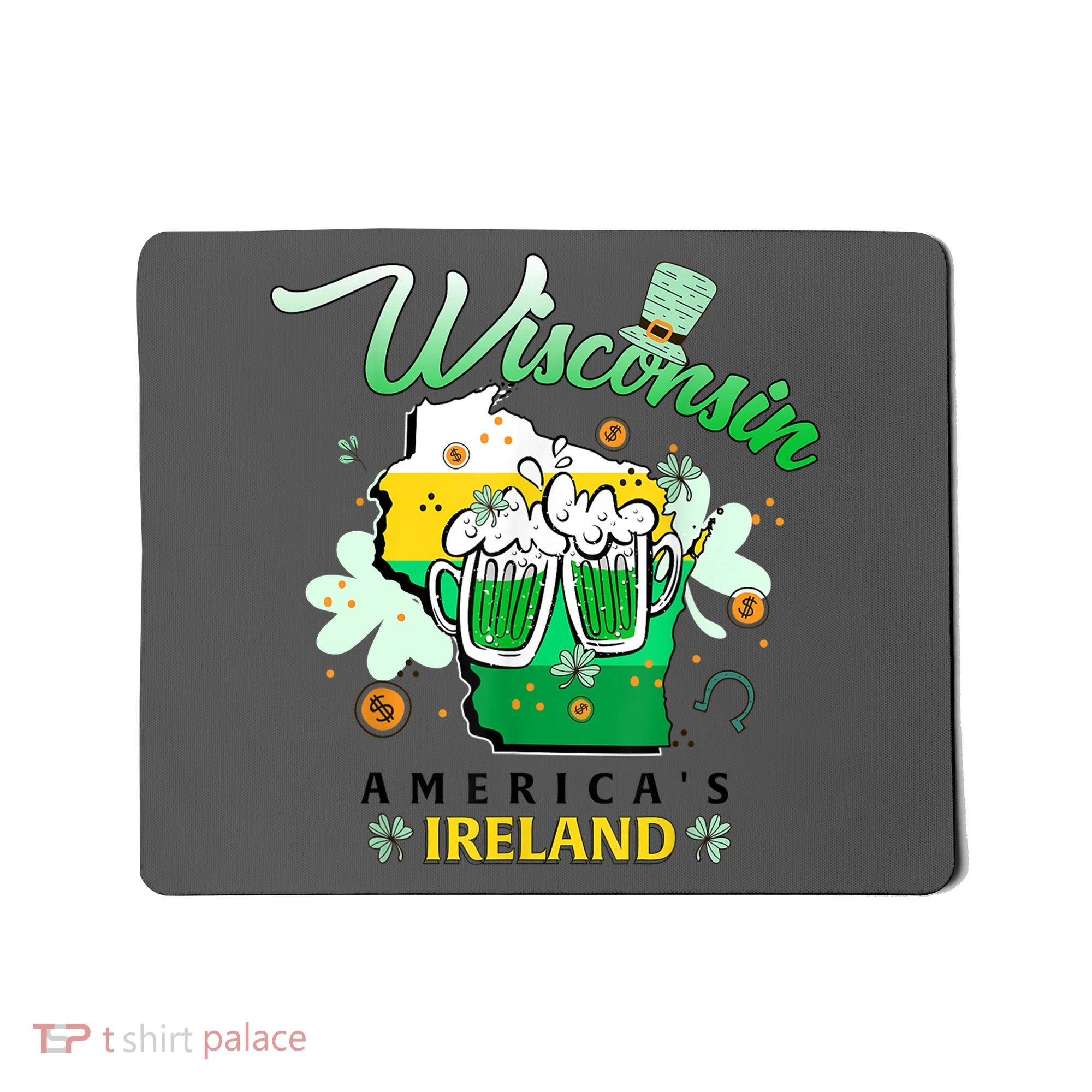 St Patricks Day Wisconsin Americas Ireland Irish Beer Lover Gift Mousepad