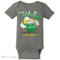 St Patricks Day Wisconsin Americas Ireland Irish Beer Lover Gift Baby Bodysuit thumb 0