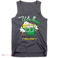 St Patricks Day Wisconsin Americas Ireland Irish Beer Lover Gift Tank Top thumb 0