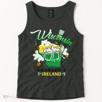 St Patricks Day Wisconsin Americas Ireland Irish Beer Lover Gift Tank Top thumb 2