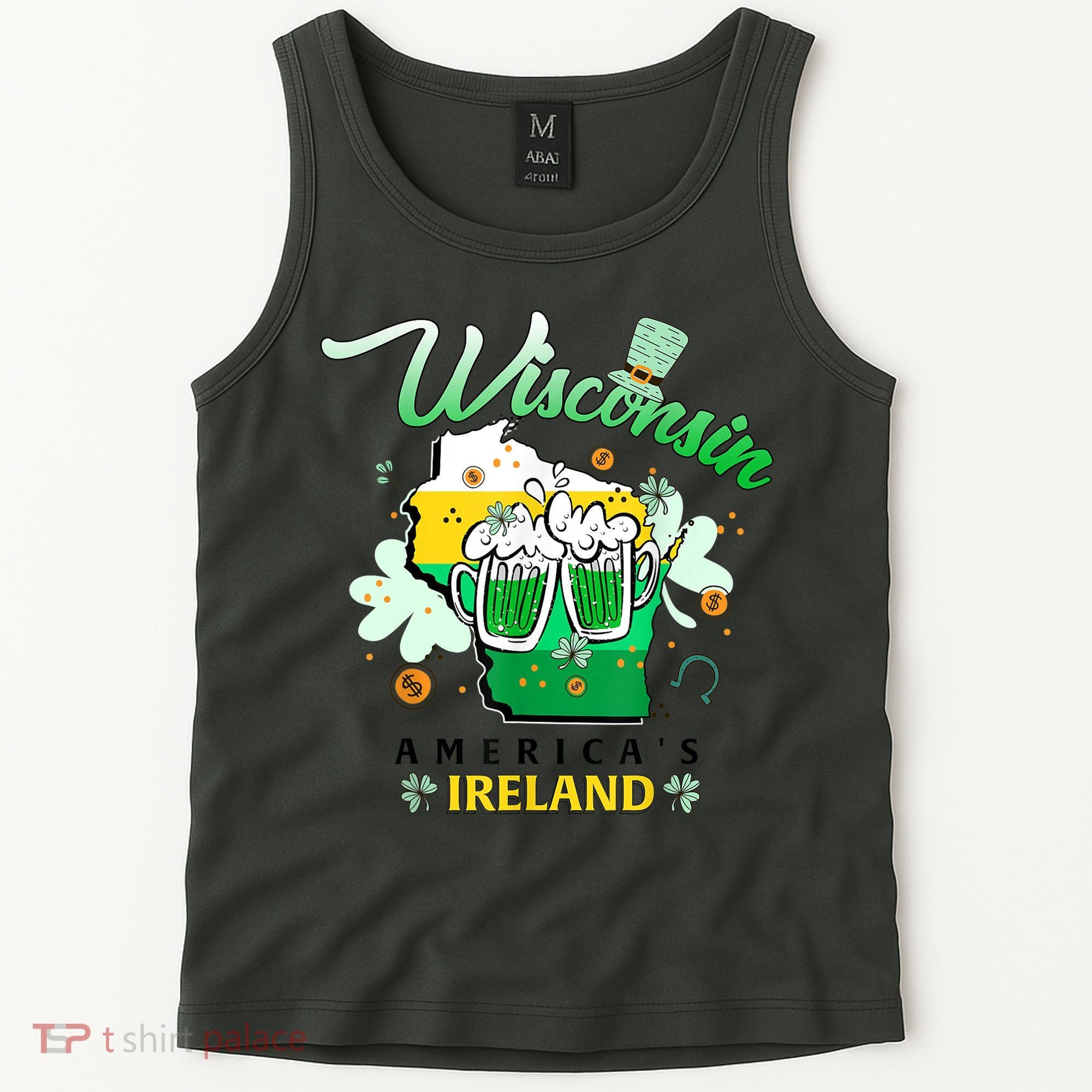 St Patricks Day Wisconsin Americas Ireland Irish Beer Lover Gift Tank Top
