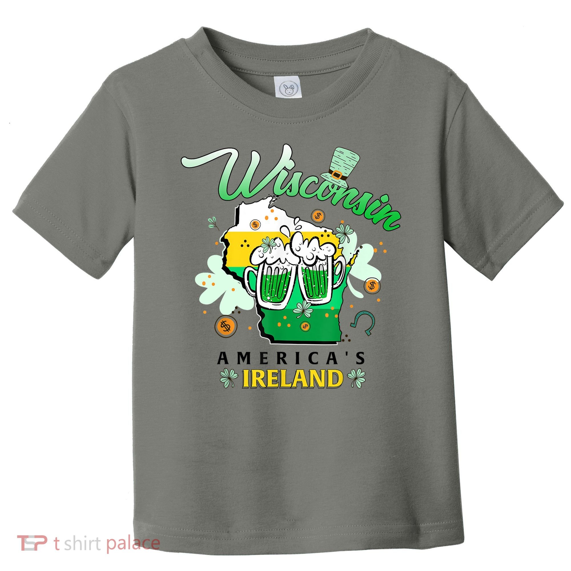 St Patricks Day Wisconsin Americas Ireland Irish Beer Lover Gift Toddler T-Shirt
