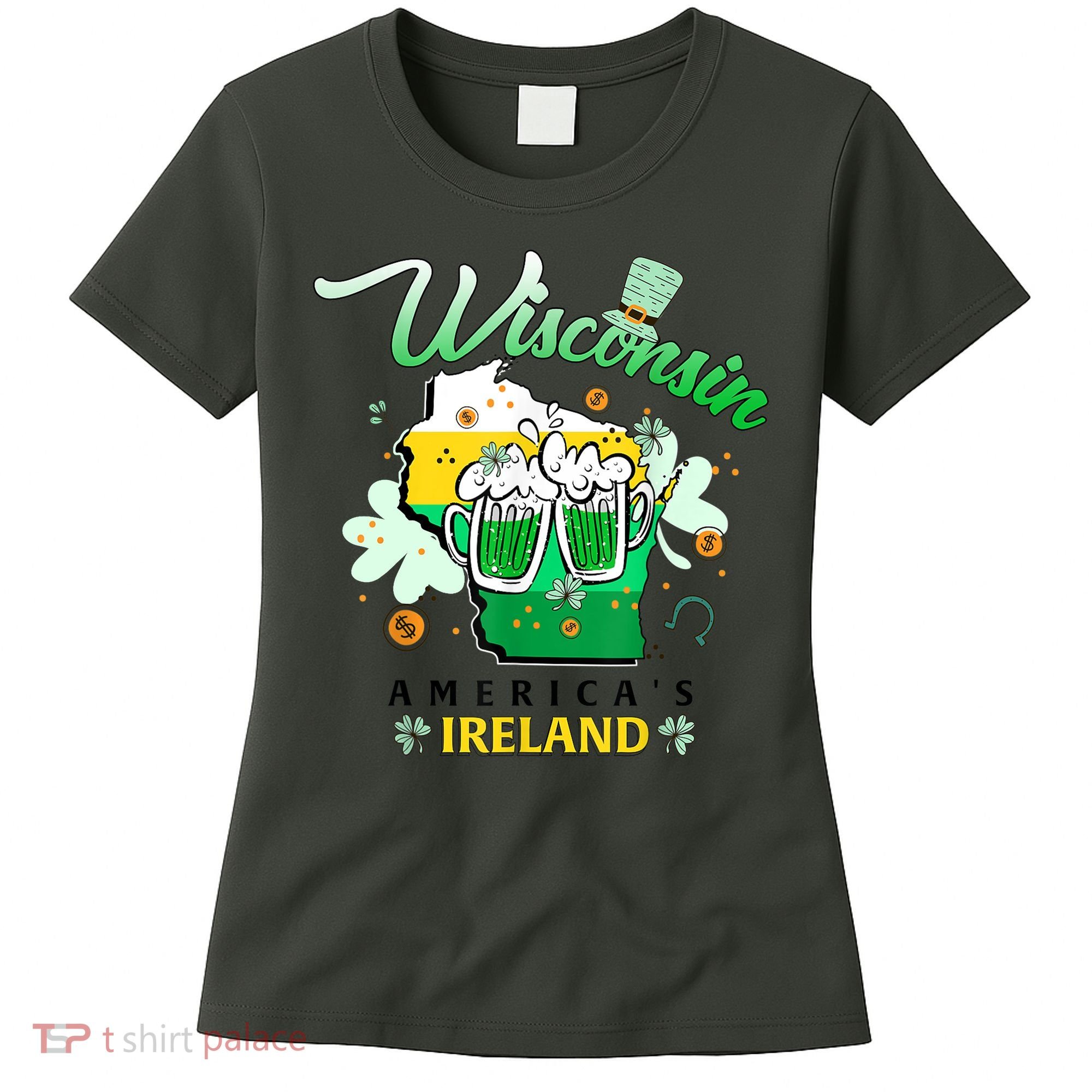 St Patricks Day Wisconsin Americas Ireland Irish Beer Lover Gift Women's T-Shirt