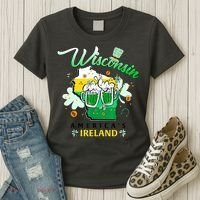 St Patricks Day Wisconsin Americas Ireland Irish Beer Lover Gift Women's T-Shirt thumb 3