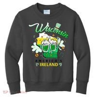 St Patricks Day Wisconsin Americas Ireland Irish Beer Lover Gift Kids Sweatshirt thumb 0