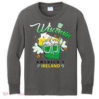 St Patricks Day Wisconsin Americas Ireland Irish Beer Lover Gift Kids Long Sleeve Shirt thumb 0
