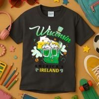 St Patricks Day Wisconsin Americas Ireland Irish Beer Lover Gift Kids T-Shirt thumb 3