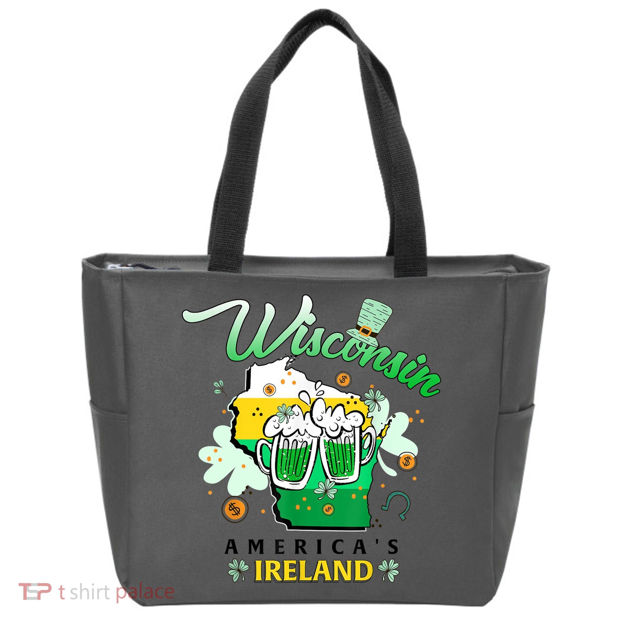 St Patricks Day Wisconsin Americas Ireland Irish Beer Lover Gift Tote Bag