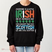 St Patrick's Day Irish Flag Scottish Shamrock Funny Joke Women's Sweatshirt thumb 0
