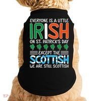 St Patrick's Day Irish Flag Scottish Shamrock Funny Joke Doggie Tank thumb 0