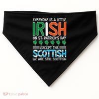 St Patrick's Day Irish Flag Scottish Shamrock Funny Joke USA-Made Doggie Bandana thumb 0