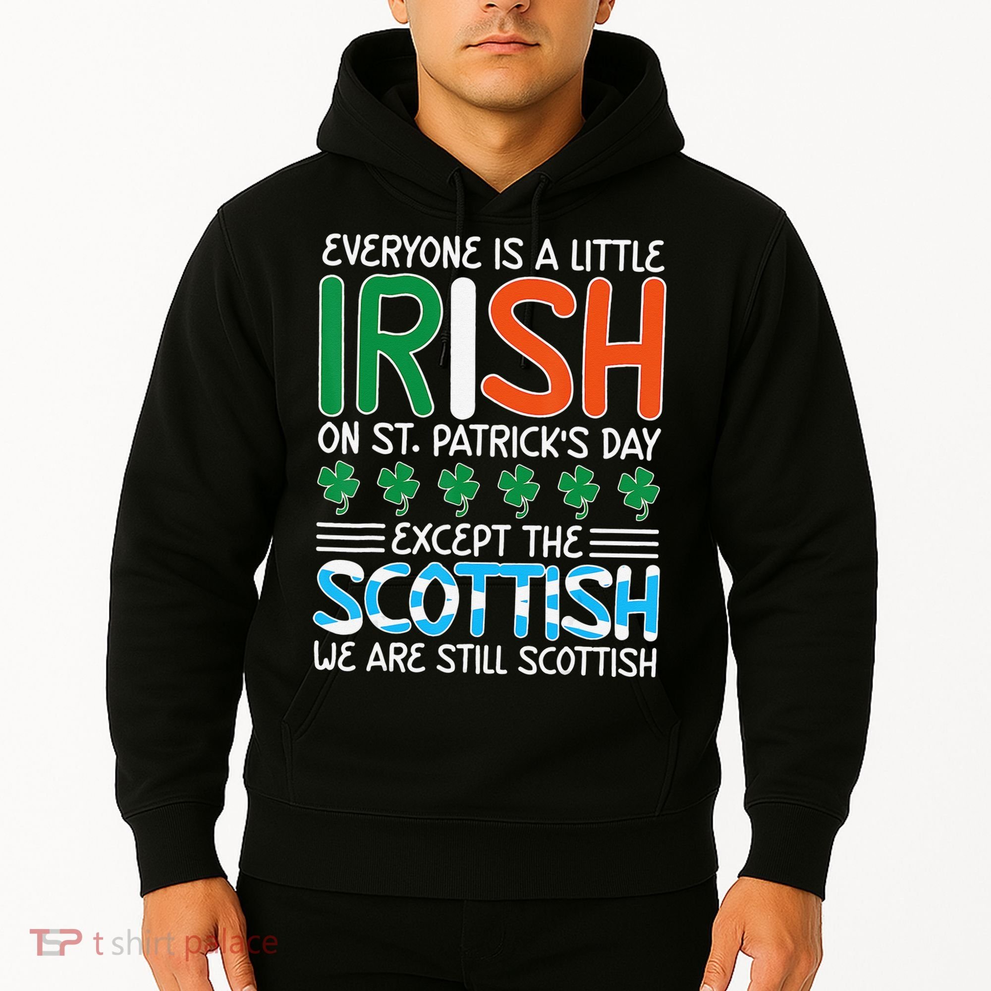 St Patrick's Day Irish Flag Scottish Shamrock Funny Joke Hoodie