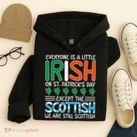 St Patrick's Day Irish Flag Scottish Shamrock Funny Joke Hoodie thumb 4