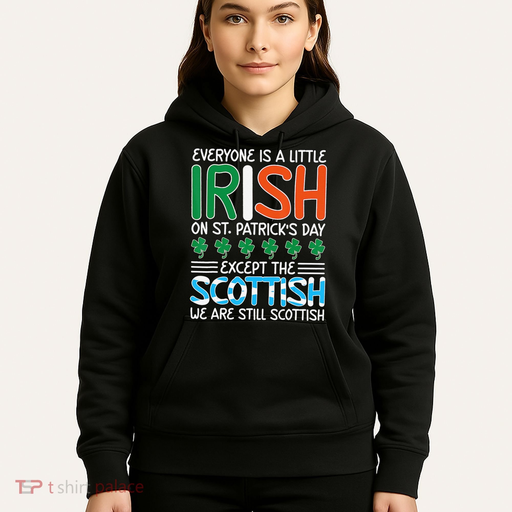 St Patrick's Day Irish Flag Scottish Shamrock Funny Joke Hoodie