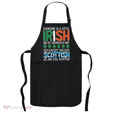 St Patrick's Day Irish Flag Scottish Shamrock Funny Joke Apron