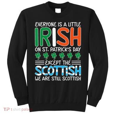 St Patrick's Day Irish Flag Scottish Shamrock Funny Joke Sweatshirt