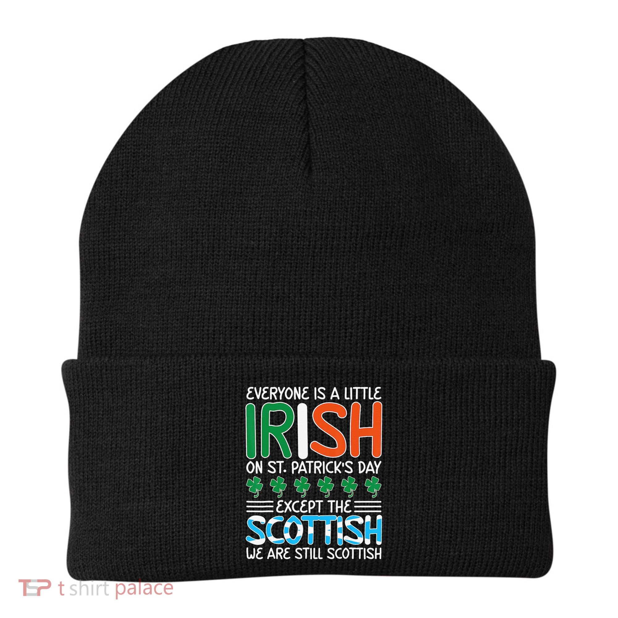 St Patrick's Day Irish Flag Scottish Shamrock Funny Joke Beanie