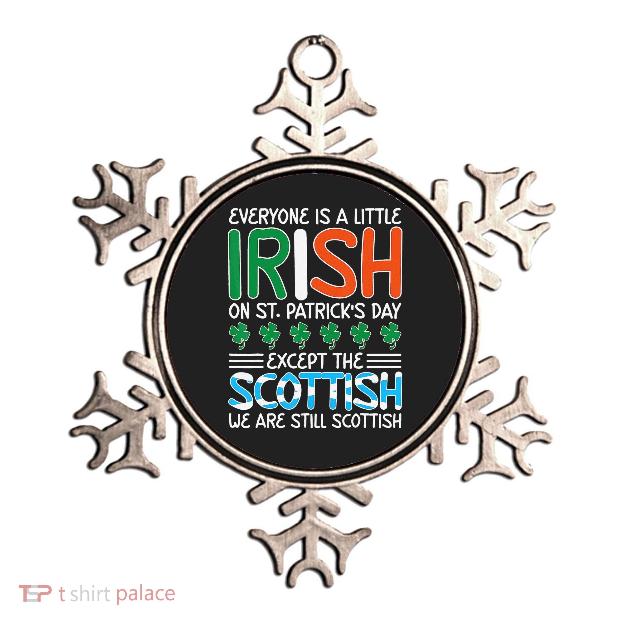 St Patrick's Day Irish Flag Scottish Shamrock Funny Joke Ornament