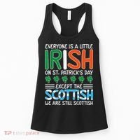 St Patrick's Day Irish Flag Scottish Shamrock Funny Joke Women's Tank Top thumb 0